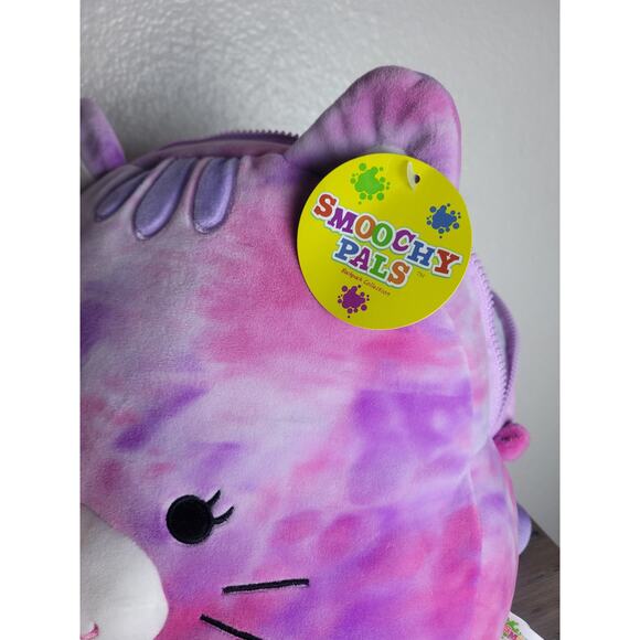 Linzy Smoochy Pals Plush Pink Purple Cat Backpack 12" READ - Picture 4 of 6